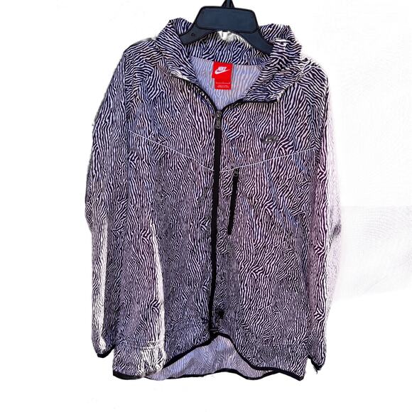 Womens Nike RU Blacklight Flash Printed Windrunner size large - Picture 1 of 8